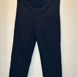 ASHLEY BLUE WOMENS CAPRI ACTIVE WEAR BLACK SIZE PETITE MEDIUM